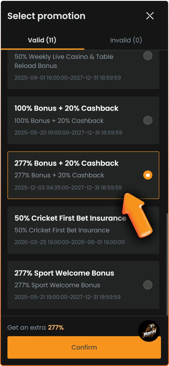 Claim your welcome bonus to get extra value when you Play Live Casino Games on Bagh.